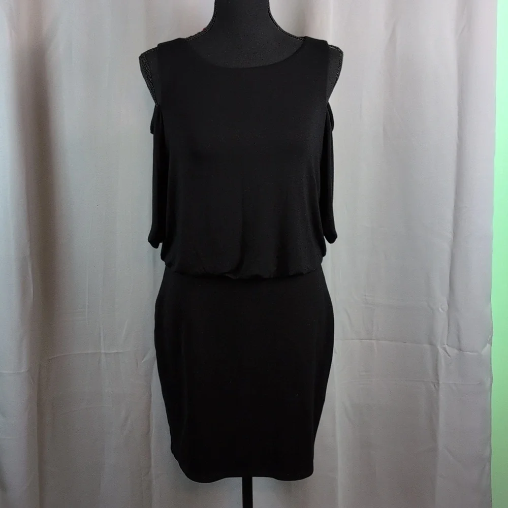 Bailey 44 Classic Black Skirt,‎ Made In The USA, Cold Shoulder One Piece